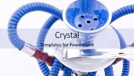  Presentation with hookah - Presentation theme with smoking injurious health - blue hookah background and a  colored foreground