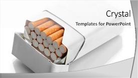  Presentation with cigarettes - PPT layouts enhanced with technology security protection padlock hud concept background and a gray colored foreground