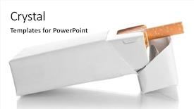  Presentation with cigarettes - Cool new slides with smoking injurious health - box of cigarettes isolated backdrop and a white colored foreground