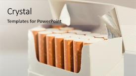  Presentation with cigarettes - Beautiful presentation featuring smoking injurious health - box of cigarettes backdrop and a soft green colored foreground