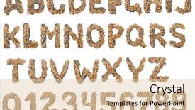  Presentation with white letters - Slide set with smoking injurious health - letters and numbers alphabet background and a lemonade colored foreground