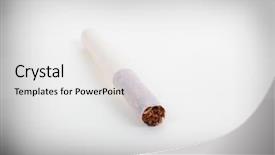  Presentation with cigarette - Cool new PPT theme with smoking injurious health - vintage cigarette image in frame backdrop and a  colored foreground