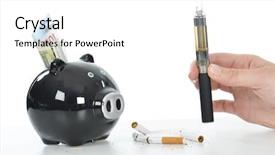  Presentation with habit - Amazing presentation theme having smoking is an expensive habit backdrop and a white colored foreground