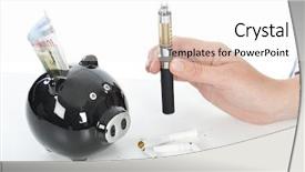  Presentation with habit - Presentation theme enhanced with smoking is an expensive habit background and a  colored foreground