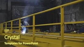  Presentation with steel factory - Cool new presentation with smoking joint - hard iron and steel industry backdrop and a  colored foreground