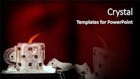 Presentation with light in dark - Amazing presentation theme having smoking joint - metal lighter over dark reflective backdrop and a  colored foreground