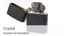  Presentation with joint - Beautiful theme featuring smoking joint - old metal lighter isolated backdrop and a  colored foreground