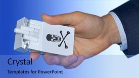  Presentation with danger - Slides enhanced with smoking kills - danger pack of cigarettes background and a light blue colored foreground