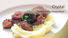  Presentation with czech republic - Beautiful presentation featuring smoking kills - traditional sausage meat czech republic backdrop and a soft green colored foreground