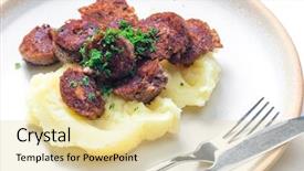  Presentation with gmo free meat - Beautiful slide set featuring smoking kills - traditional sausage meat czech republic backdrop and a blonde colored foreground