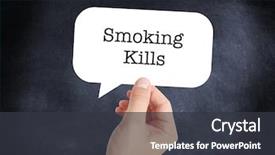  Presentation with smoking - PPT theme consisting of smoking kills written background and a dark gray colored foreground