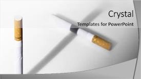  Presentation with smoking - Cool new PPT theme with smoking kills backdrop and a white colored foreground