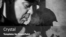  Presentation with smoking - Colorful PPT layouts enhanced with smoking-man-and-his-shadow backdrop and a dark gray colored foreground
