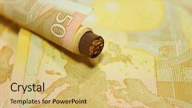  Presentation with unhealthy habits - Presentation design consisting of smoking second hand - expensive habits concept background and a yellow colored foreground