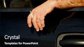  Presentation with wheel - Cool new PPT layouts with smoking second hand - smoker at the wheel backdrop and a  colored foreground