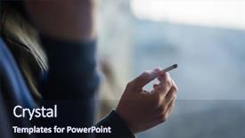  Presentation with substance abuse - Amazing PPT theme having smoking substance abuse addiction people backdrop and a  colored foreground