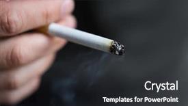  Presentation with substance abuse - Audience pleasing PPT theme consisting of smoking substance abuse addiction people backdrop and a dark gray colored foreground