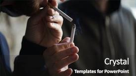  Presentation with substance abuse - Audience pleasing presentation design consisting of smoking substance abuse addiction backdrop and a black colored foreground