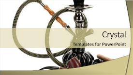  Presentation with hookah - Slide deck enhanced with smoking tools - a hookah cigar background and a blonde colored foreground