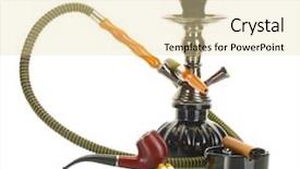  Presentation with hookah - Presentation theme with smoking tools - a hookah cigar background and a blonde colored foreground