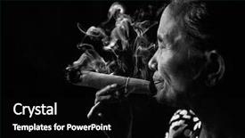  Presentation with myanmar bagan - Slide set consisting of woman lifting dumbbell at gym background and a gray colored foreground