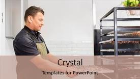  Presentation with fish people - Audience pleasing slides consisting of smoking tray at fish shop backdrop and a  colored foreground