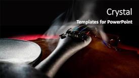  Presentation with field - Cool new presentation design with smoky-dramatic-violin-close-up backdrop and a black colored foreground