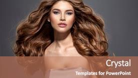  Presentation with makeup brushes and make up - Cool new slides with smoky eyes sexy and gorgeous backdrop and a coral colored foreground