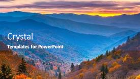  Presentation with tennessee - Presentation theme featuring smoky-mountains-national-park-tennessee background and a teal colored foreground