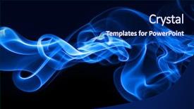  Presentation with smoke - PPT theme featuring smoldering cigar - blue smoke background and a navy blue colored foreground