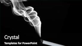  Presentation with cigarette - PPT layouts with smoldering cigar - cigarette background and a black colored foreground