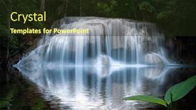  Presentation with beautiful nature - Cool new slide deck with smooth-and-silky-waterfall backdrop and a  colored foreground