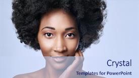 Presentation with african beauty - Cool new presentation design with smooth complexion flawless skin backdrop and a sky blue colored foreground