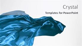  Presentation with satin - Slide set enhanced with smooth-elegant-blue-satin-cloth background and a  colored foreground