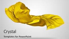  Presentation with elegant - Audience pleasing slide deck consisting of smooth elegant gold transparent cloth backdrop and a light gray colored foreground