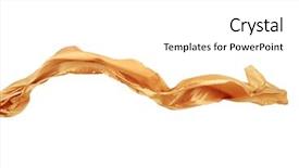  Presentation with satin - PPT layouts with smooth elegant golden satin isolated on white background background and a white colored foreground
