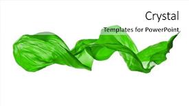  Presentation with white green - Colorful slide set enhanced with smooth elegant green transparent cloth backdrop and a white colored foreground