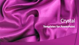  Presentation with pink satin - PPT theme having smooth elegant pink fabric silk background and a purple colored foreground