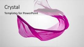  Presentation with pink - Audience pleasing slide deck consisting of smooth elegant pink transparent cloth backdrop and a light gray colored foreground