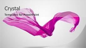  Presentation with pink silk - Audience pleasing PPT theme consisting of smooth elegant pink transparent cloth backdrop and a white colored foreground