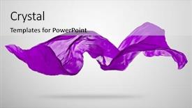  Presentation with smooth elegant grey silk - PPT theme consisting of smooth elegant purple transparent cloth background and a white colored foreground