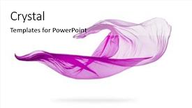  Presentation with image resolution - Beautiful theme featuring smooth elegant purple transparent cloth backdrop and a white colored foreground