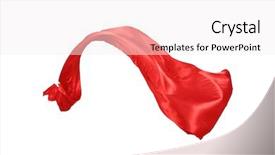  Presentation with satin - Slide deck featuring smooth elegant red satin isolated background and a  colored foreground