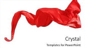  Presentation with satin - Slide deck consisting of smooth elegant red satin isolated background and a white colored foreground