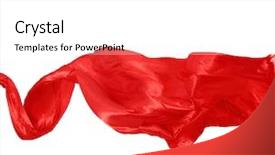  Presentation with satin - Audience pleasing slide deck consisting of smooth elegant red satin isolated backdrop and a white colored foreground