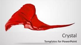  Presentation with red grey - Slide deck enhanced with smooth elegant red transparent cloth background and a light gray colored foreground