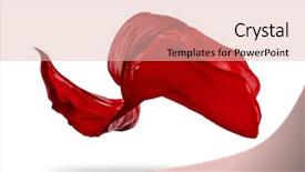  Presentation with image resolution - Audience pleasing PPT theme consisting of smooth elegant red transparent cloth backdrop and a lemonade colored foreground