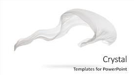  Presentation with image resolution - Slide deck with smooth elegant white transparent cloth background and a white colored foreground