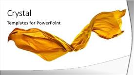  Presentation with elegant - Audience pleasing slide deck consisting of smooth elegant yellow transparent cloth backdrop and a white colored foreground