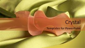  Presentation with calla - Presentation theme featuring smooth green satin and calla beautiful orange flower background and a red colored foreground